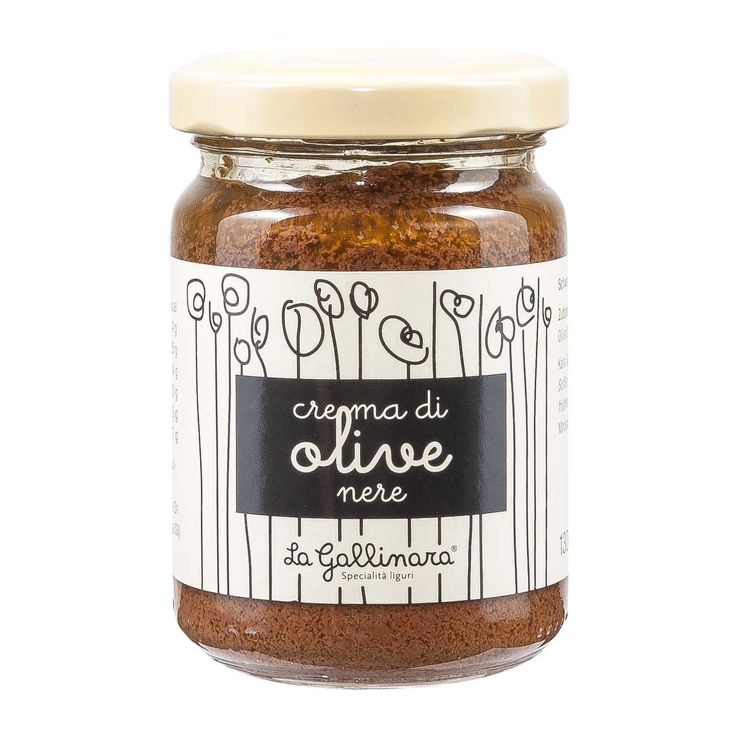 La Gallinara schwarze Olivenpaste 130g