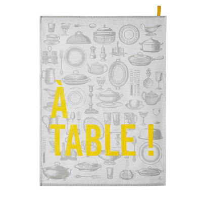 Geschirrtuch A table – grau