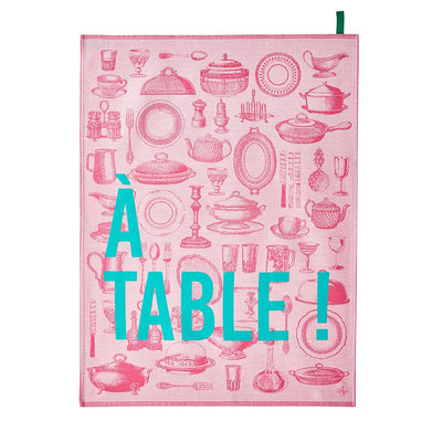 Geschirrtuch A table – rosa