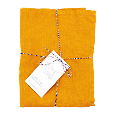 Leinen Geschirrtuch – Mustard