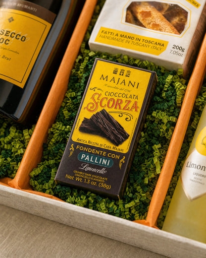 Majani Scorza Fondente Limoncello im Limoncello Geschenk