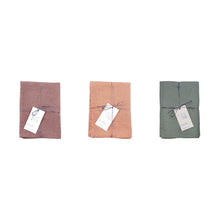 Leinen Geschirrtücher 3er-Set Aquarell – Ashes of Roses, Cafe Creme, Green Milieu