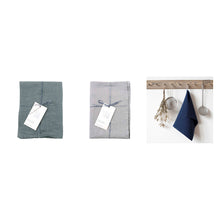 Leinen Geschirrtücher 3er-Set Blaue Stunde – Blue Fog, Light Grey, Navy
