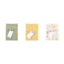 Leinen Geschirrtücher 3er-Set Blumenwiese – Sage, Butter, Wildflower Flow