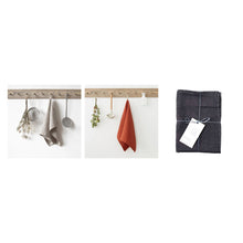 Leinen Geschirrtücher 3er-Set Steingut – Natur, Baked Clay, Dark Grey