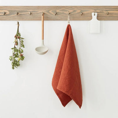 Linen Tea Towel – Baked Clay