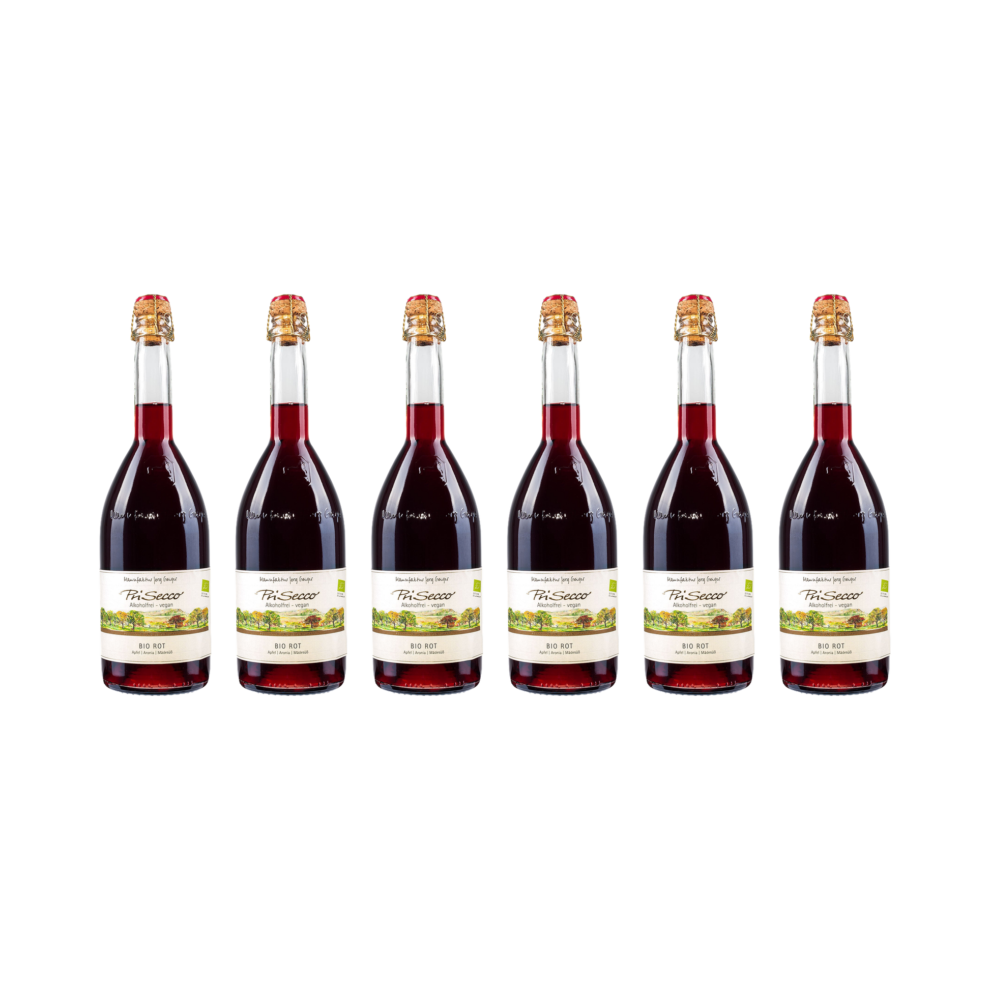 Prisecco – Bio Rot – alkoholfrei — 6× 750 ml
