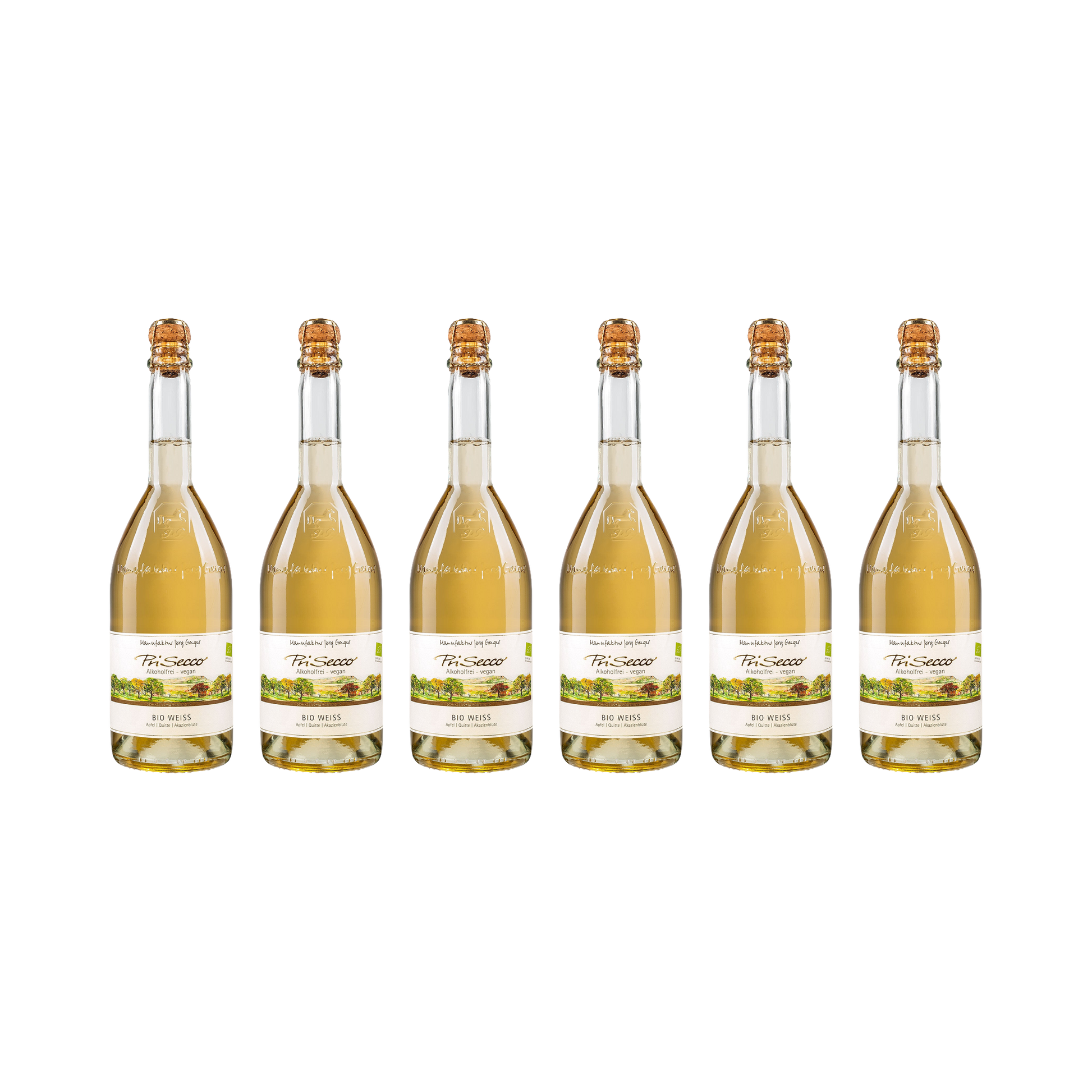 Prisecco – Bio Weiß – alkoholfrei — 6× 750 ml