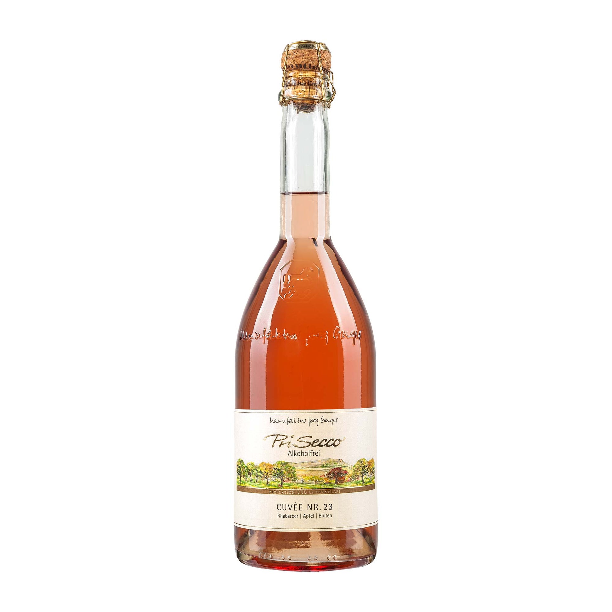 Manufaktur Jörg Geiger  Prisecco Cuvée Nr. 23  Rhabarber Apfel Blüten  alkoholfrei