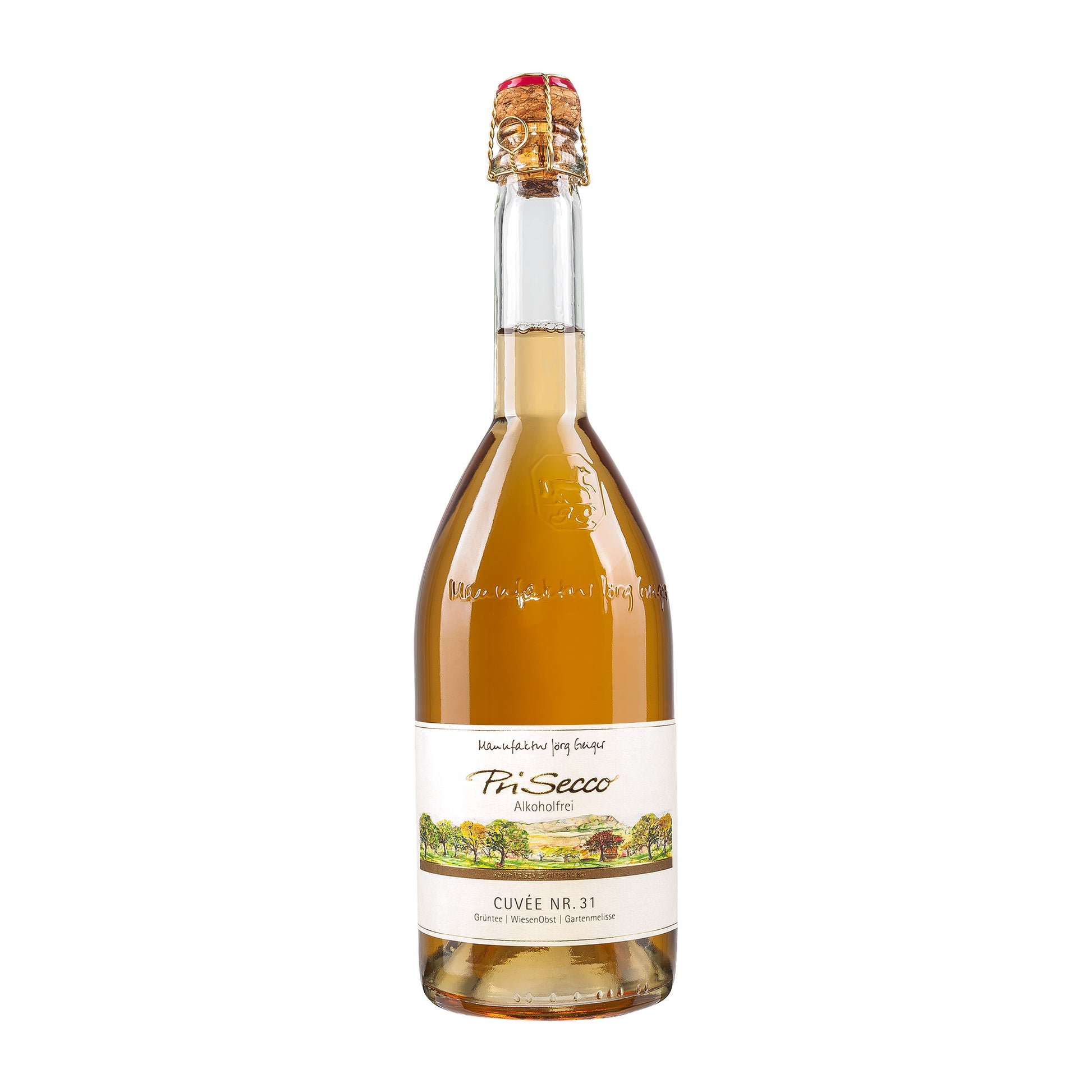 Manufaktur Jörg Geiger  Prisecco Cuvée Nr. 31  Grüner Tee Wiesenobst Melisse  alkoholfrei
