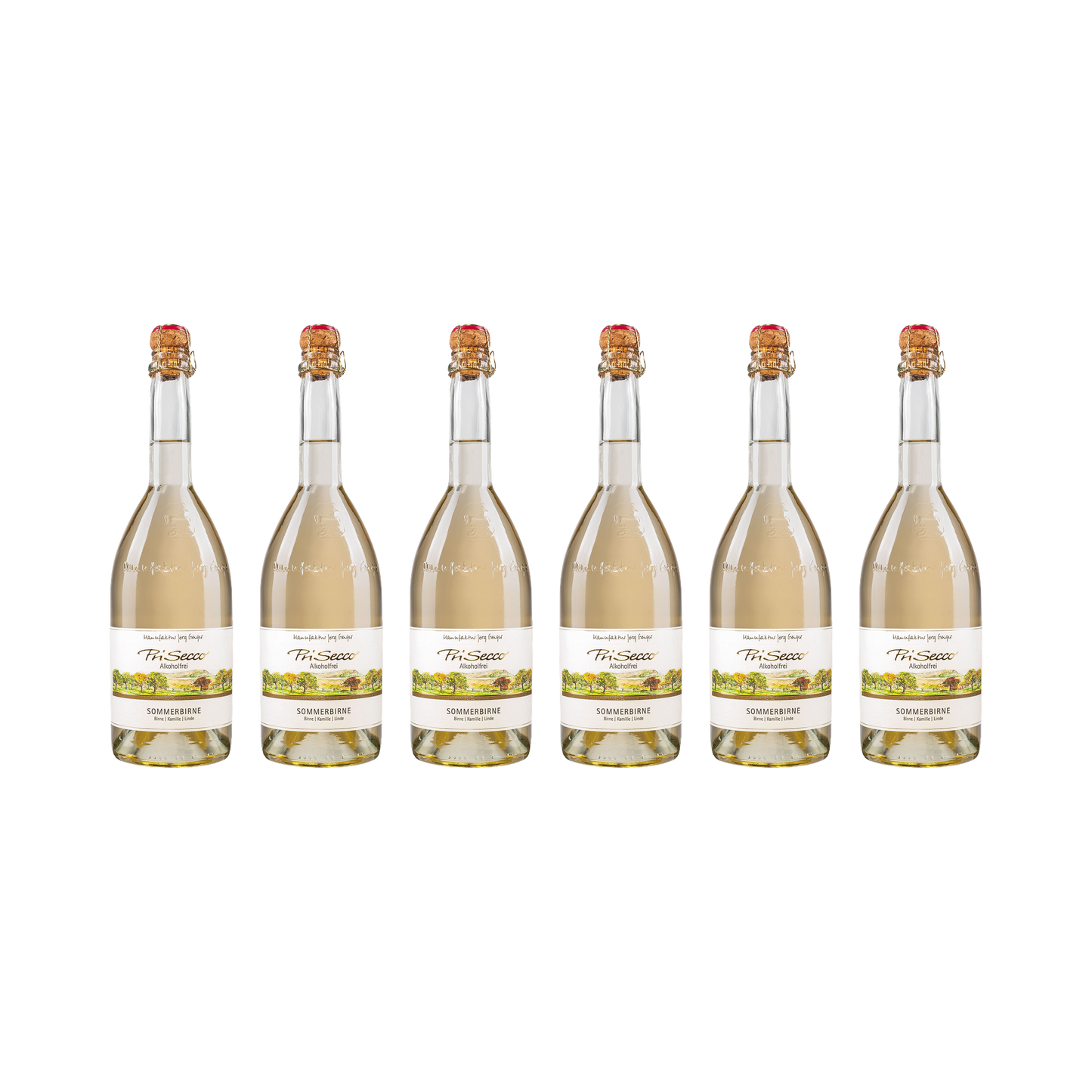 Prisecco – Sommerbirne – alkoholfrei — 6× 750 ml