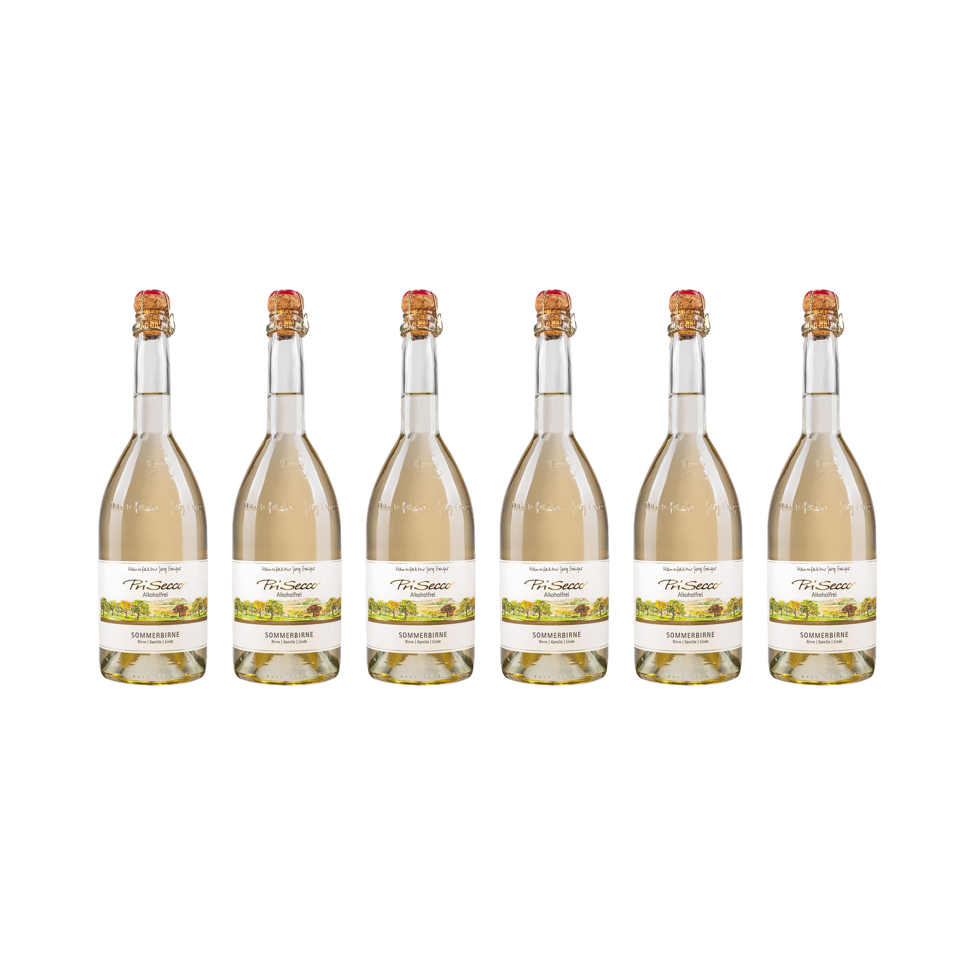 Prisecco – Sommerbirne – alkoholfrei — 6× 750 ml