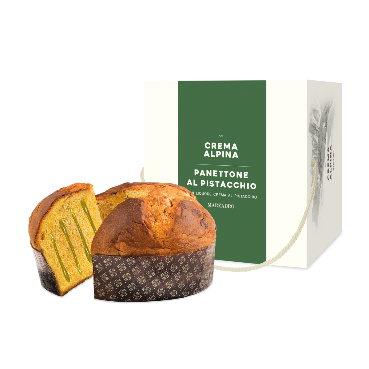 Panettone mit Crema Alpina Pistacchio