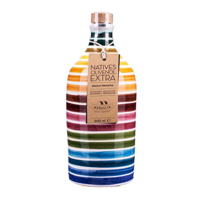 Olivenöl geringelte Keramikflasche