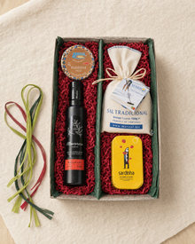 Portugal Gourmet Genussbox – Geschenkkorb von oben mit allen Produkten