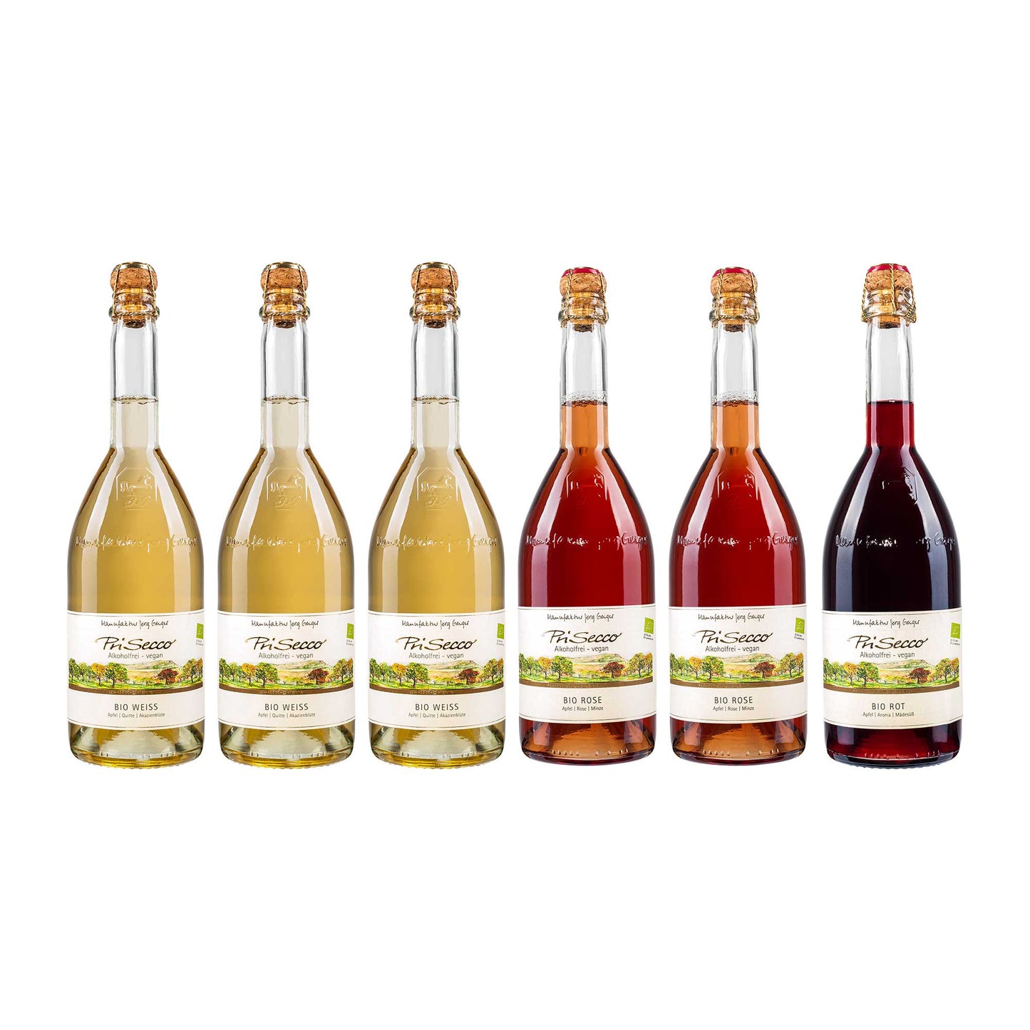 Prisecco Probierpaket  Die Bio Sorten  alkoholfrei