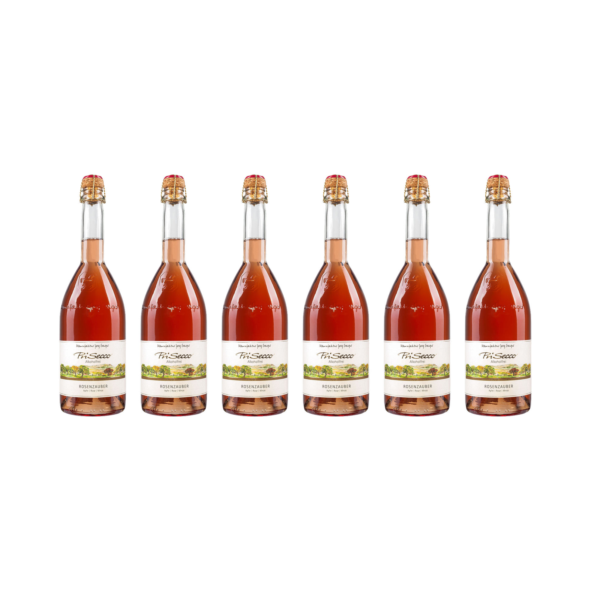 Prisecco – Rosenzauber – alkoholfrei — 6× 750 ml