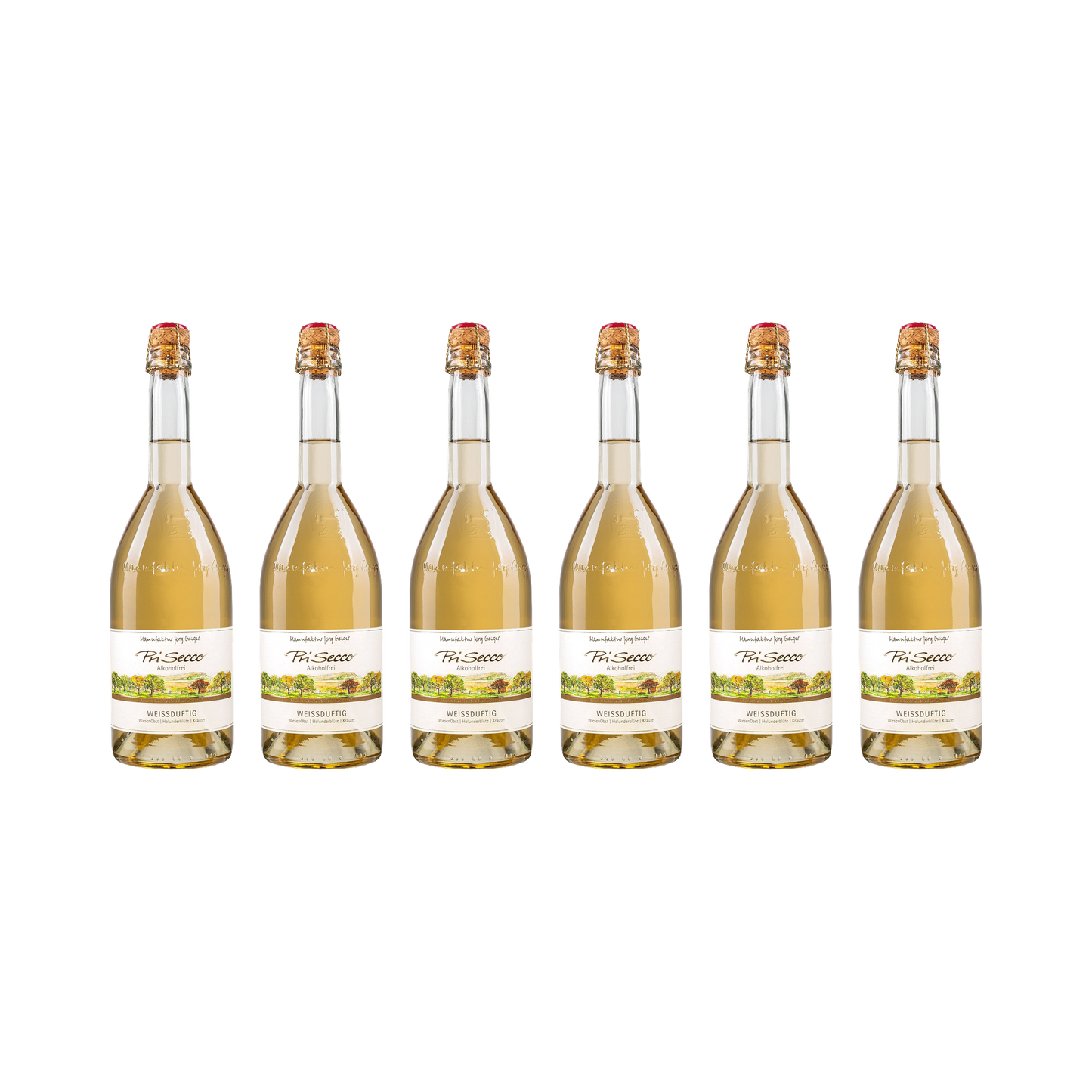 Prisecco – Weißduftig – alkoholfrei — 6× 750 ml