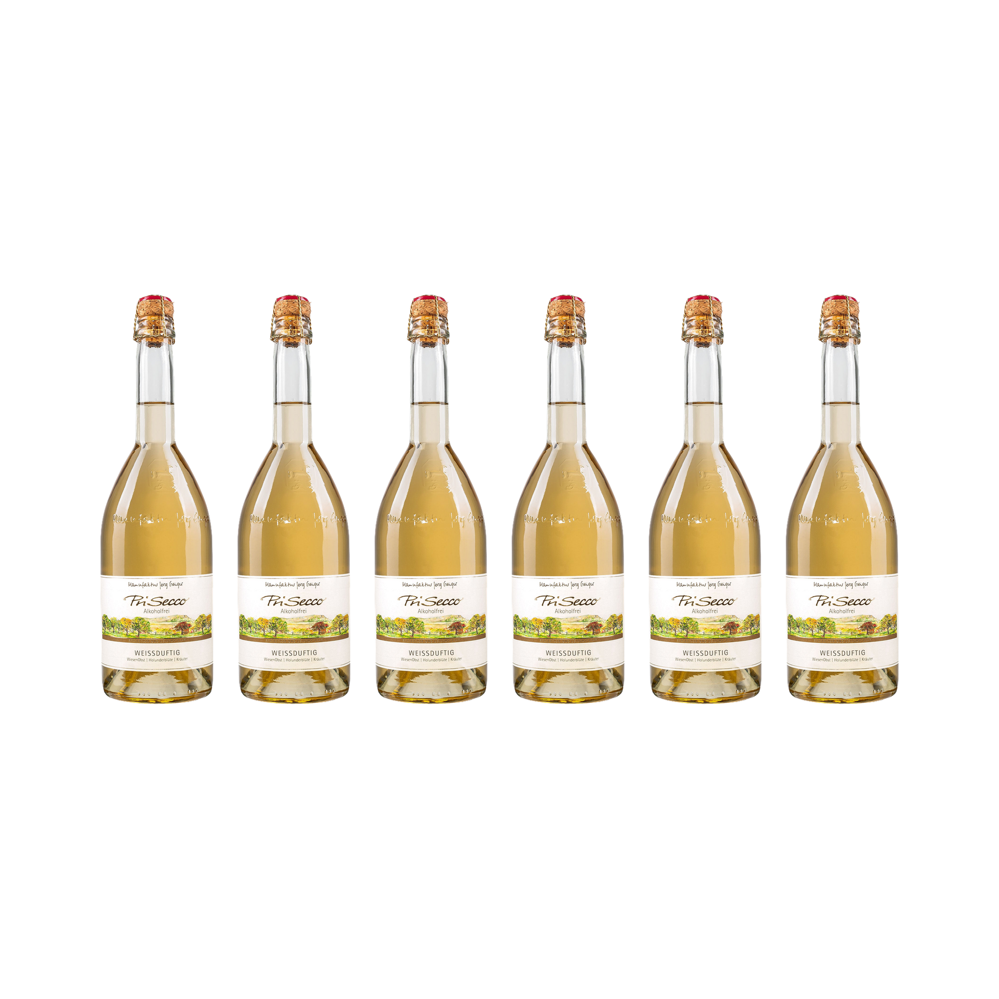 Prisecco – Weißduftig – alkoholfrei — 6× 750 ml