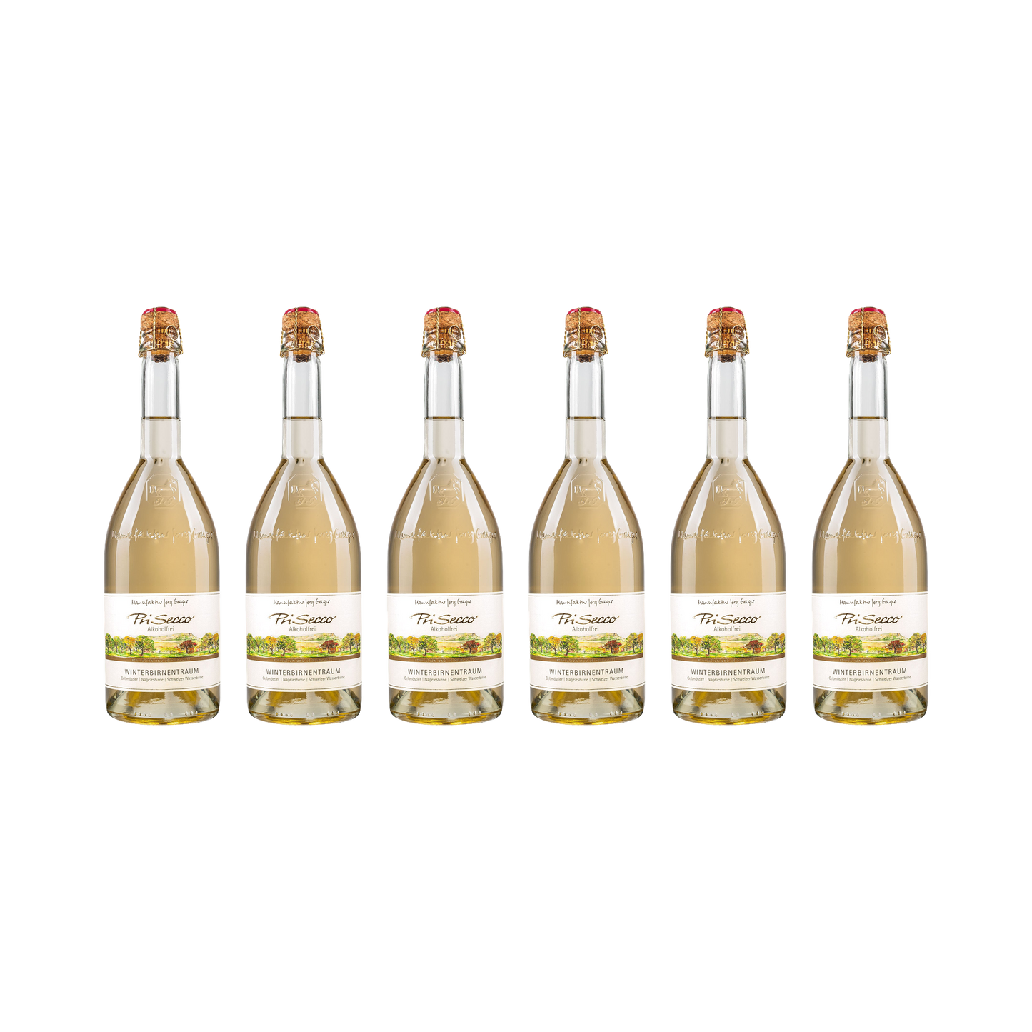 Prisecco – Winterbirnentraum – alkoholfrei — 6× 750 ml