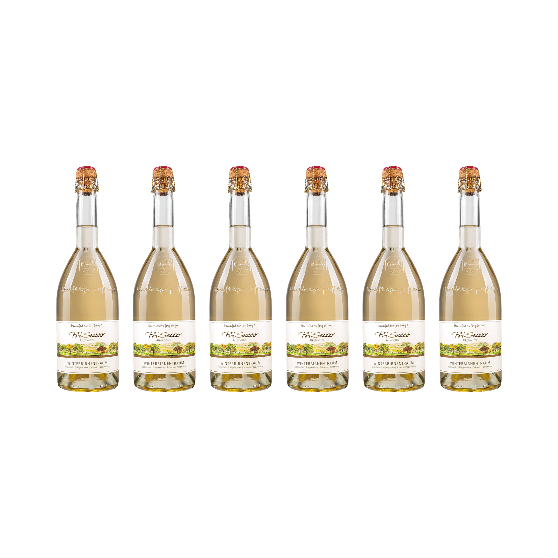 Prisecco – Winterbirnentraum – alkoholfrei — 6× 750 ml