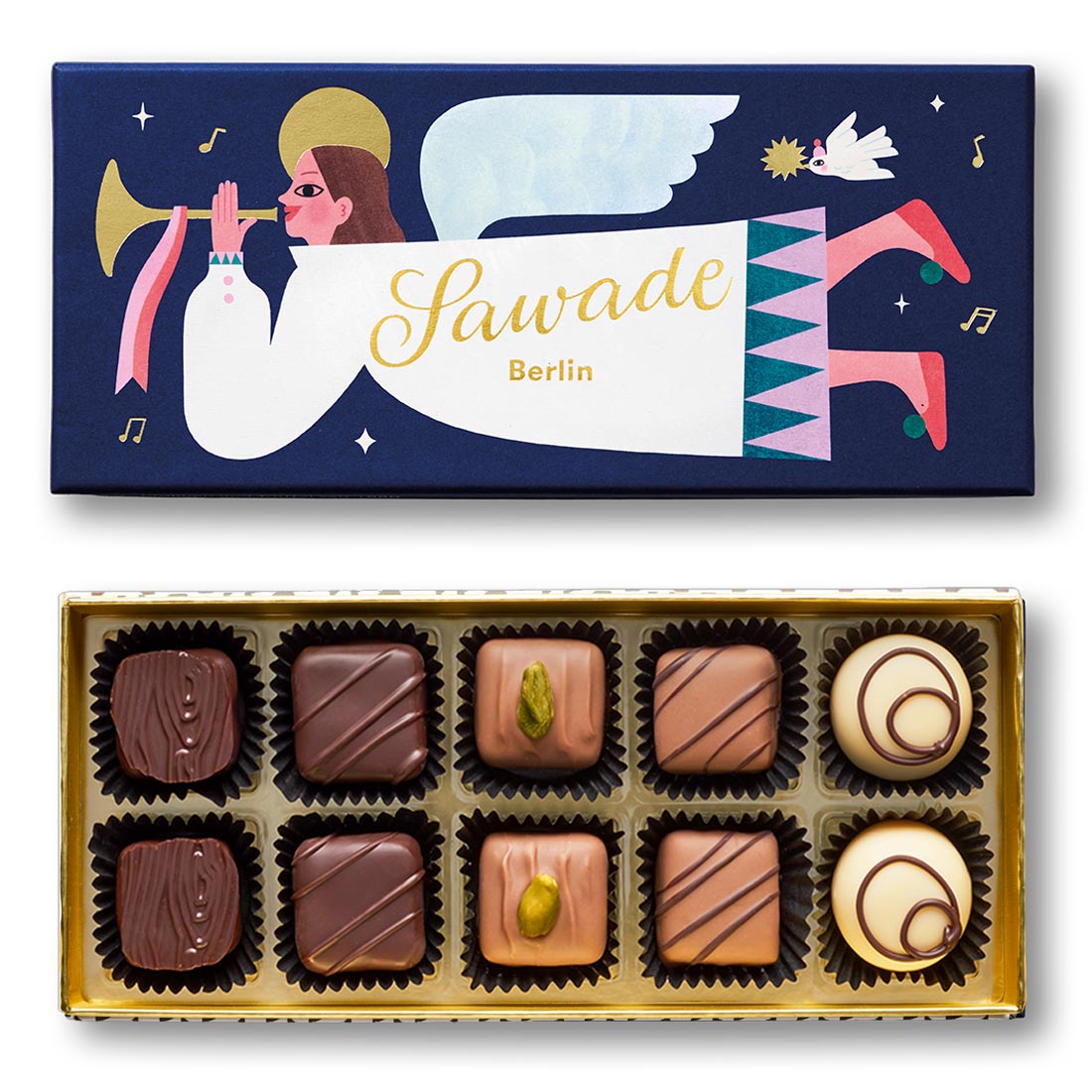 Sawade Pralinenschachtel Engel 115g