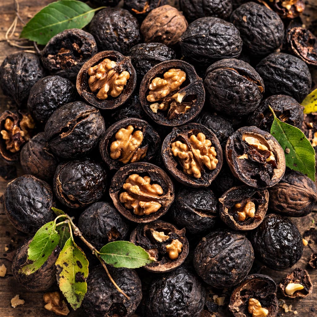 Schwarze Nüsse — einzigartig im Aroma
