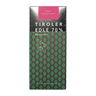 Purissima Maxima Bergminze – Schokolade ohne Zuckerzusatz