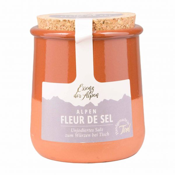 Essenz der Alpen Fleur de Sel im Keramiktopf